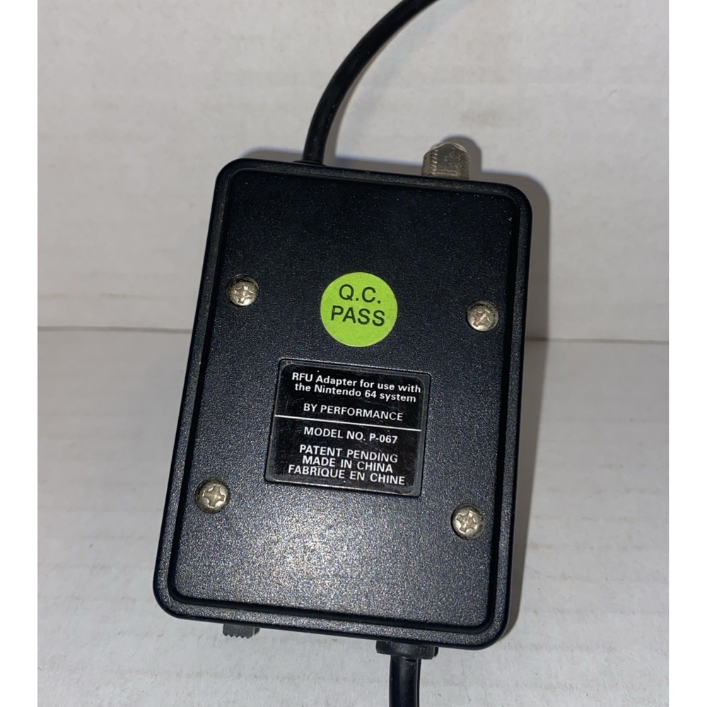 Performance Nintendo 64 N64 RFU Adapter P-067 Manufacture Date 1998